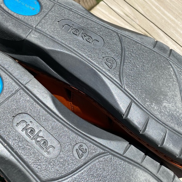 RIEKER Brown leather sandals - Picture 8 of 8